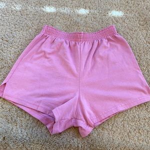 Small light pink Soffe shorts